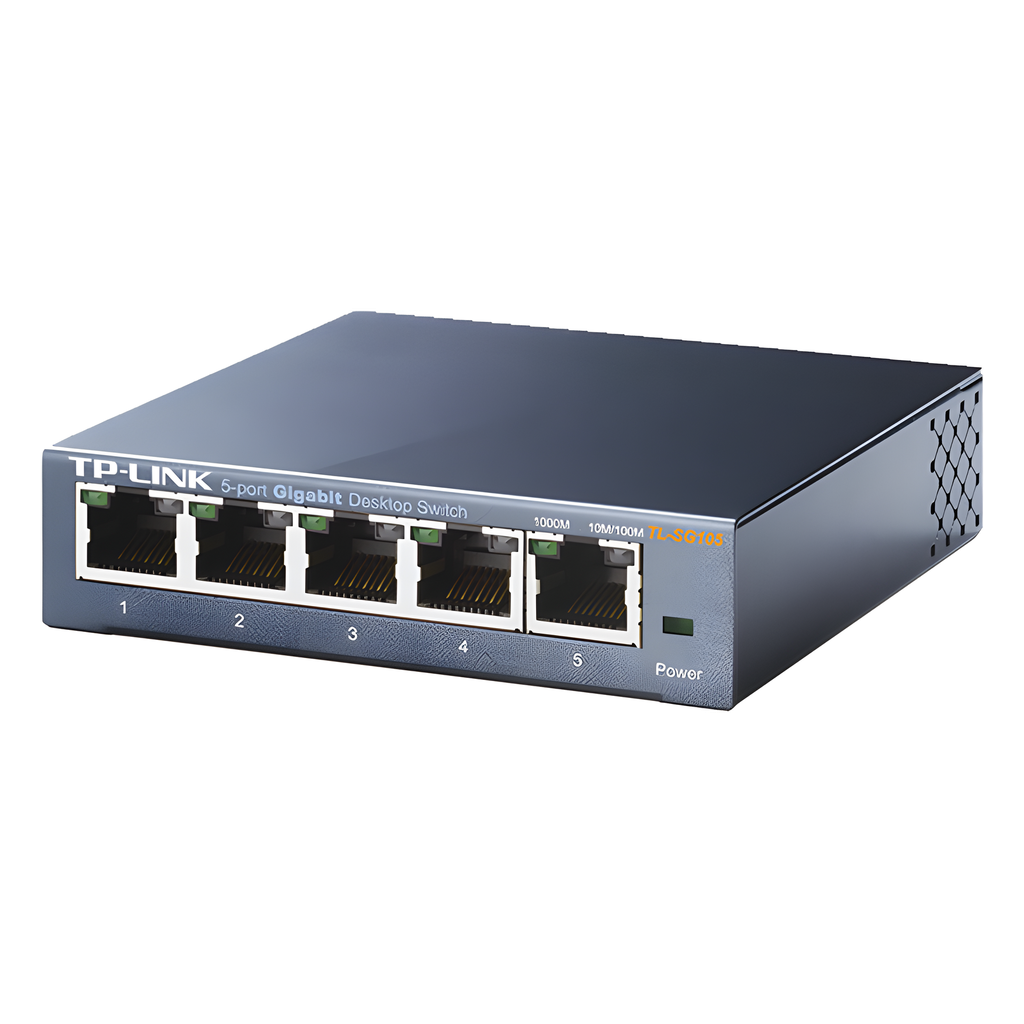 Switch no administrable 5 puertos, Gigabit