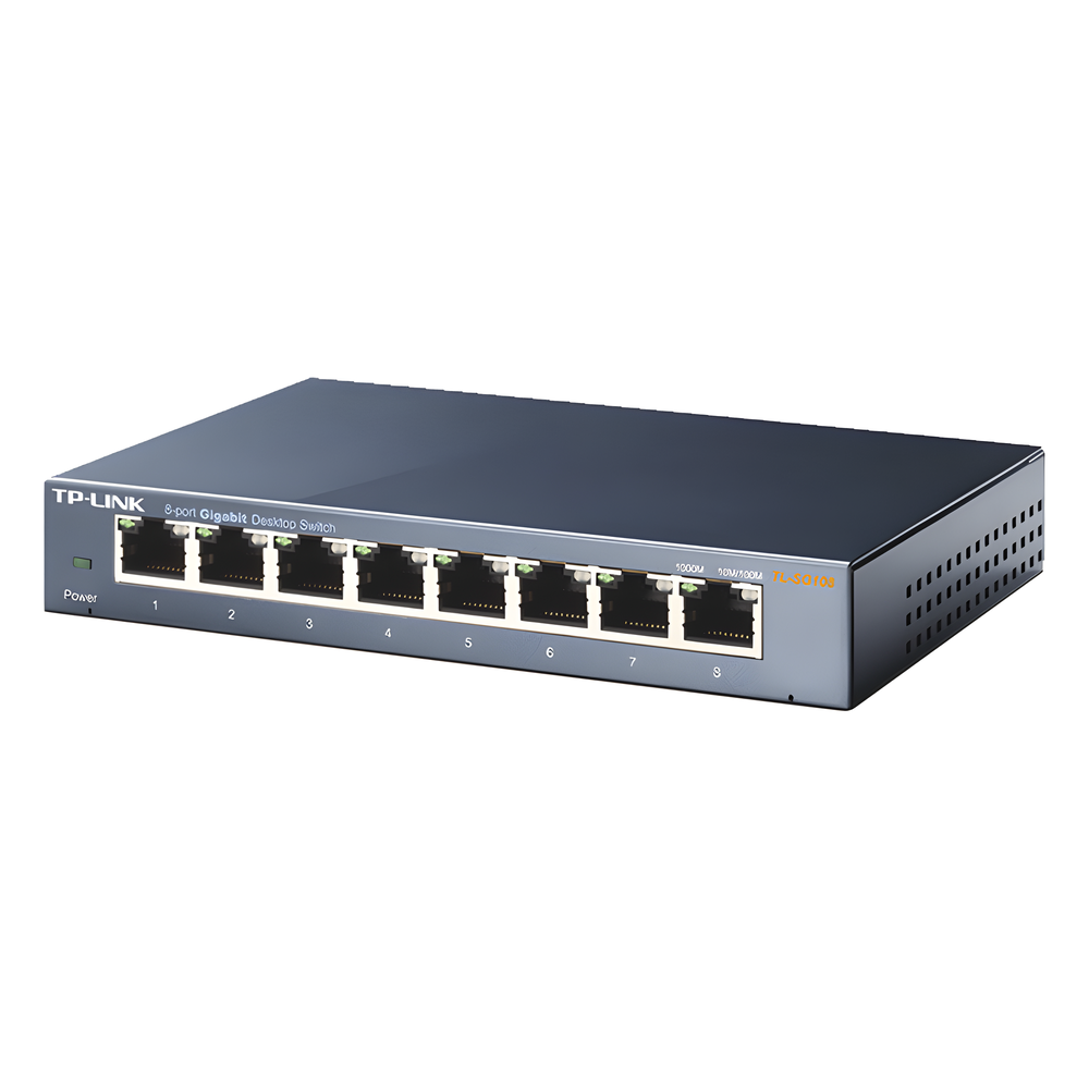 Switch no administrable 8 puertos, Gigabit