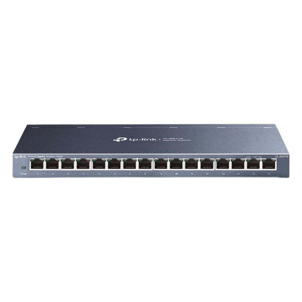 Switch Gigabit no administrable de 16 puertos 10 / 100 / 1000 Mbps para escritorio