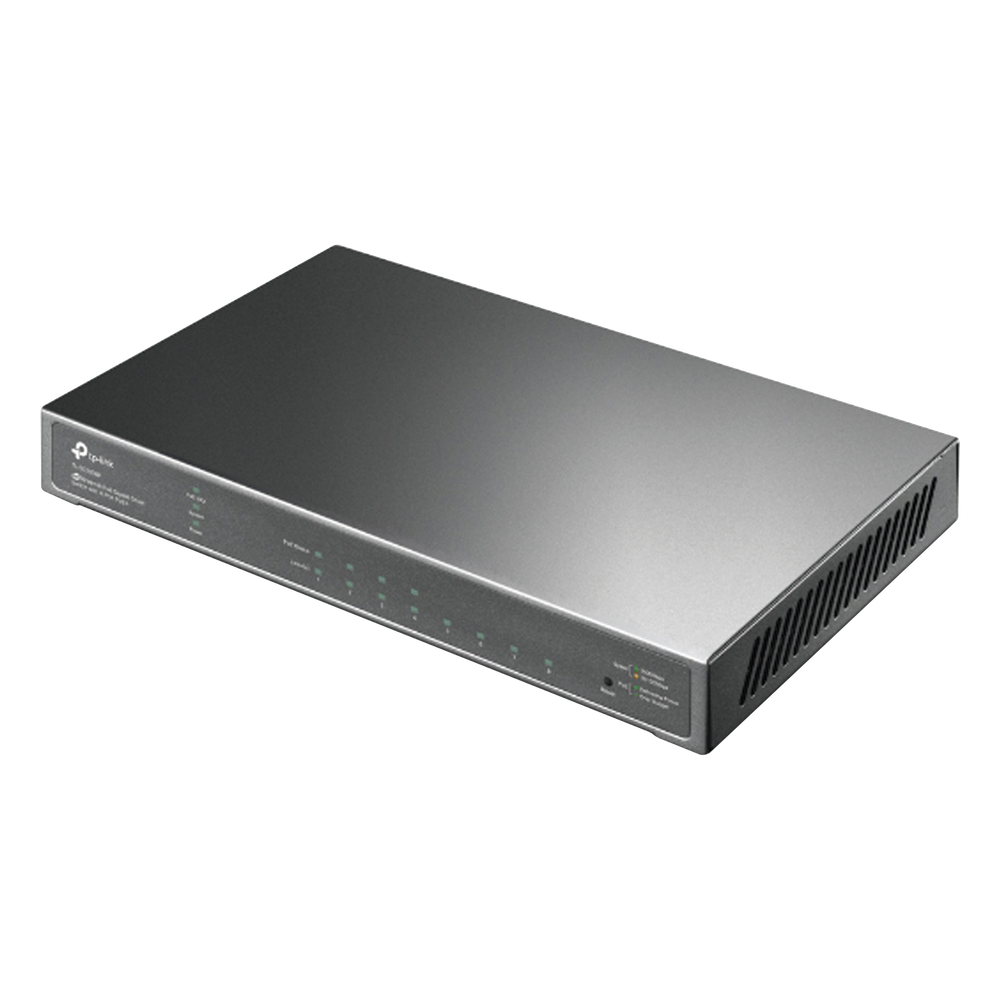 Switch administrable 8 puertos, PoE+, Gigabit, capa 3, 62 W