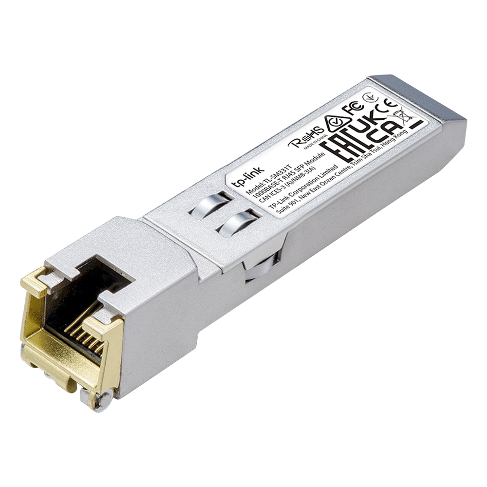 Transceptor SFP 1G, 100 m, RJ45