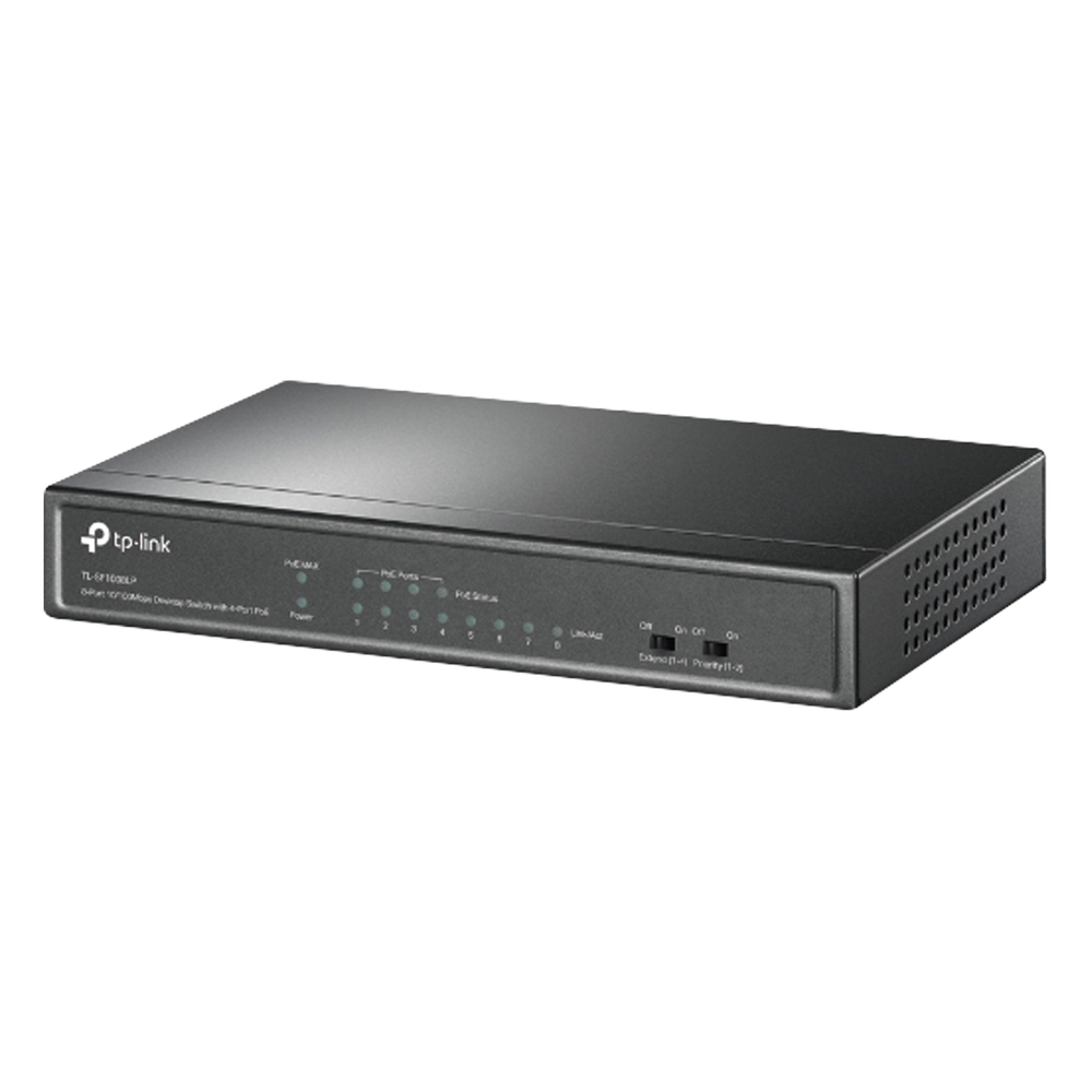 Switch no administrable 8 puertos, PoE, 10/100 Mbps, 41 W