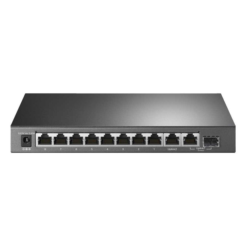 Switch no administrable 10 puertos, PoE+, Gigabit, 123 W