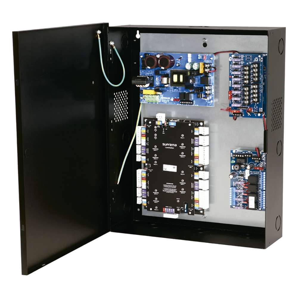 [T1SPK34] Kit de Fuente, 12 Vcc, 6 A, 72 W, Con Controlador de Acceso, Regulador de Voltaje, Distribuidor de 8 Salidas, Contiene AL600ULXB, ACM8,VR6, PDS8