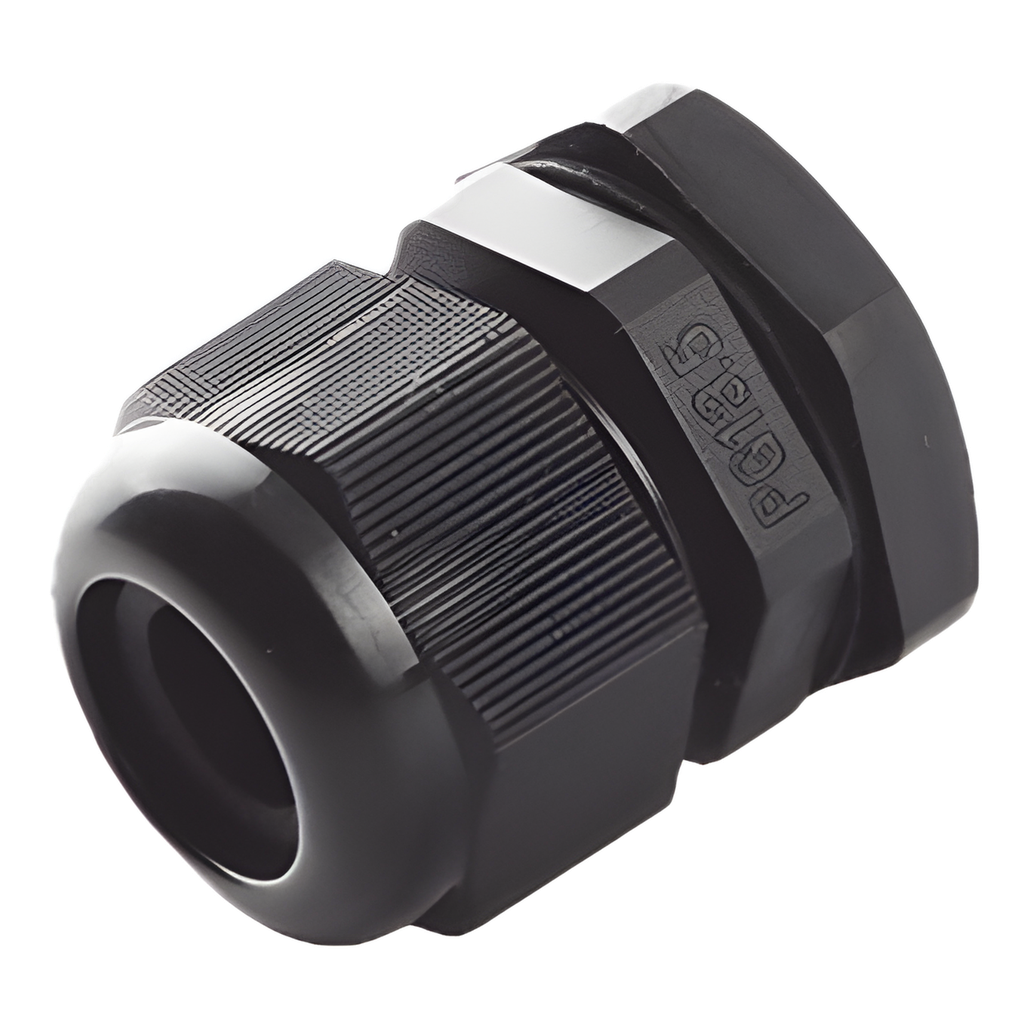 Conector Plástico Negro Tipo Glándula, para Cable de 6 a 12 mm de Diámetro