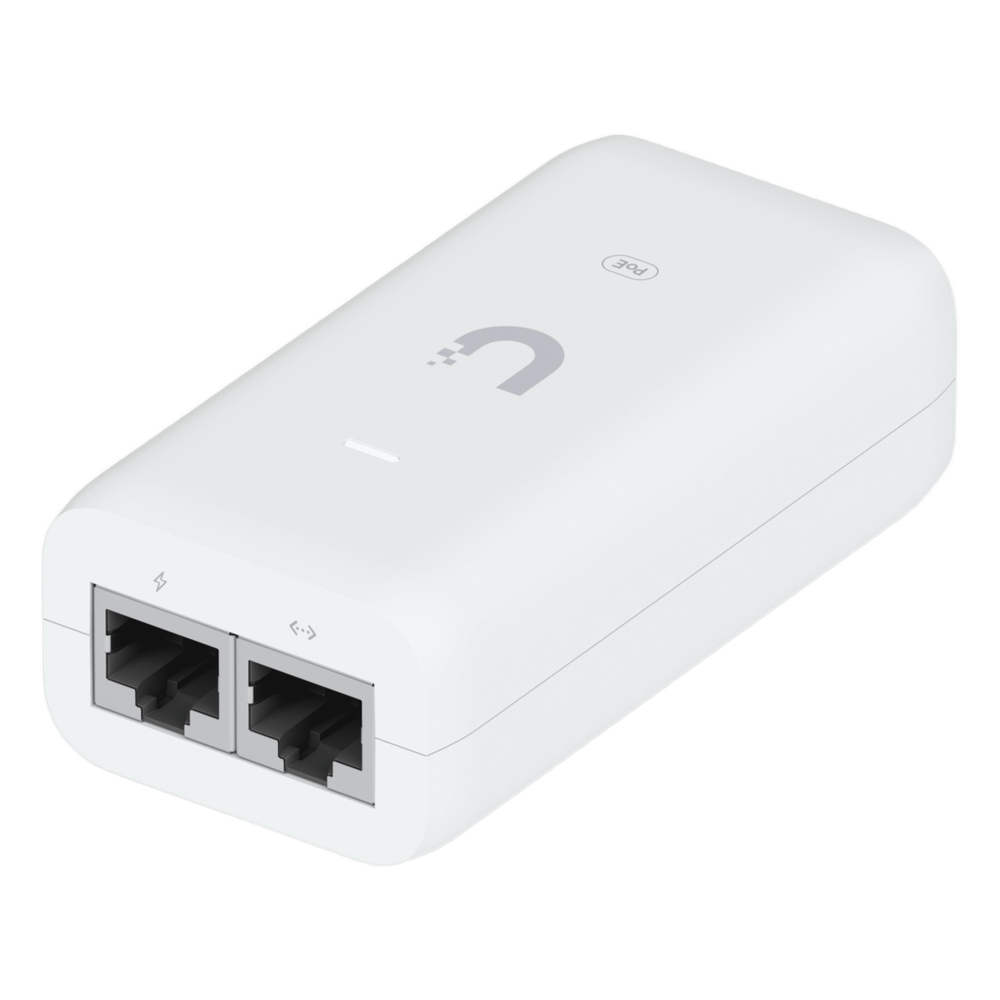 Adaptador PoE+ / U-PoE+ / 48V DC @ 0.65A / hasta 30W / Gigabit LAN / Protecciones de Sobretensión
