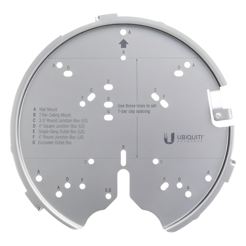 Montaje profesional para Access Points UniFi de plato
