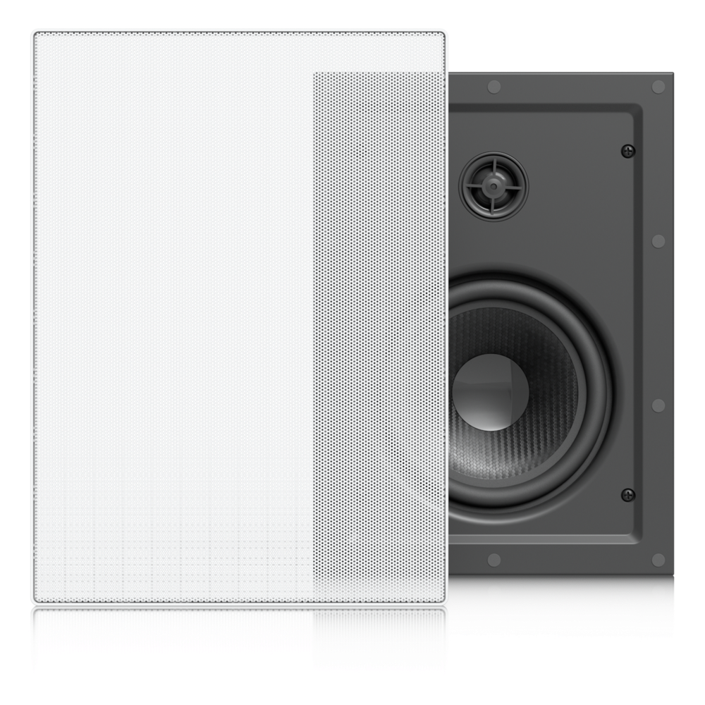 [UACC-IN-WALL-SPEAKER] UniFi In-Wall Speaker Altavoz Empotrable de Pared / Woofer 6.5" 130W / Tweeter 1" Pivote ±15° / 8 Ohms / Cobertura Simétrica Axial de 90° / NDAA Compliant