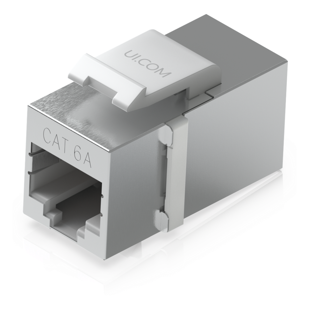 Keystone Coupler Cat6A Pass-Through para Cable Ethernet 12 piezas