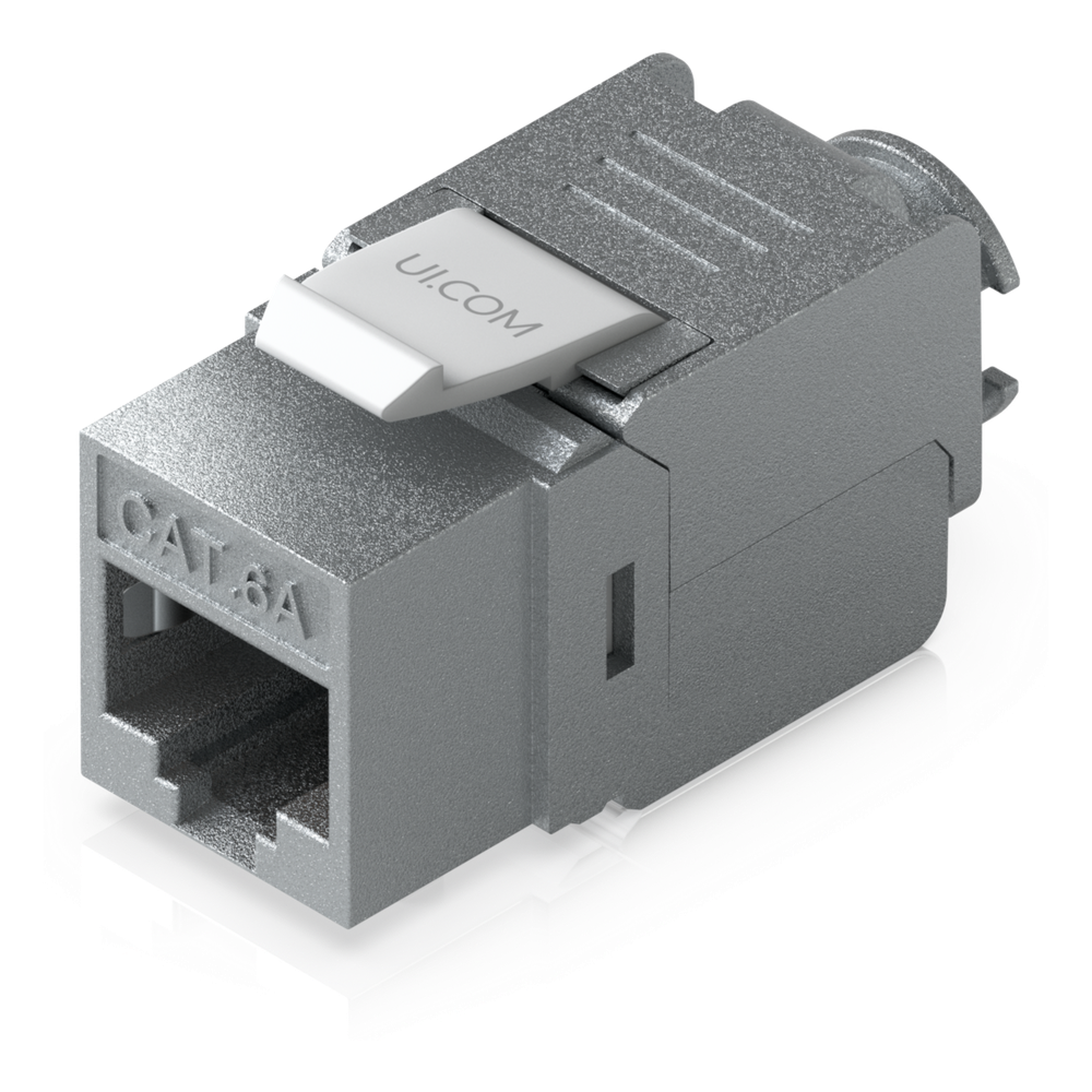 Jack RJ45 keystone Cat6A, sin herramienta, 12 piezas