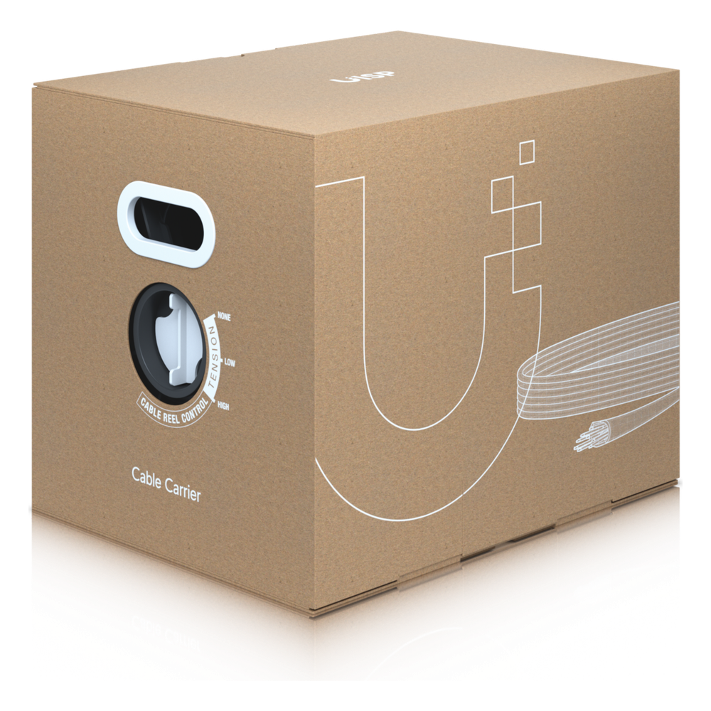 UISP Cable Carrier - Bobina de 305 m (1000 Pies) de Cable negro