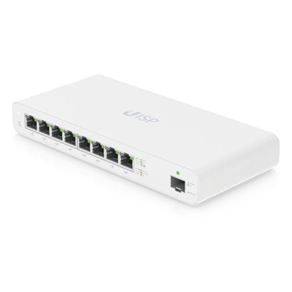 UISP Switch – Switch PoE Pasivo de 110 W (27 V) con 8 puertos