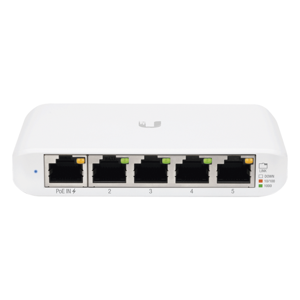 Switch administrable 5 puertos, PoE, Gigabit