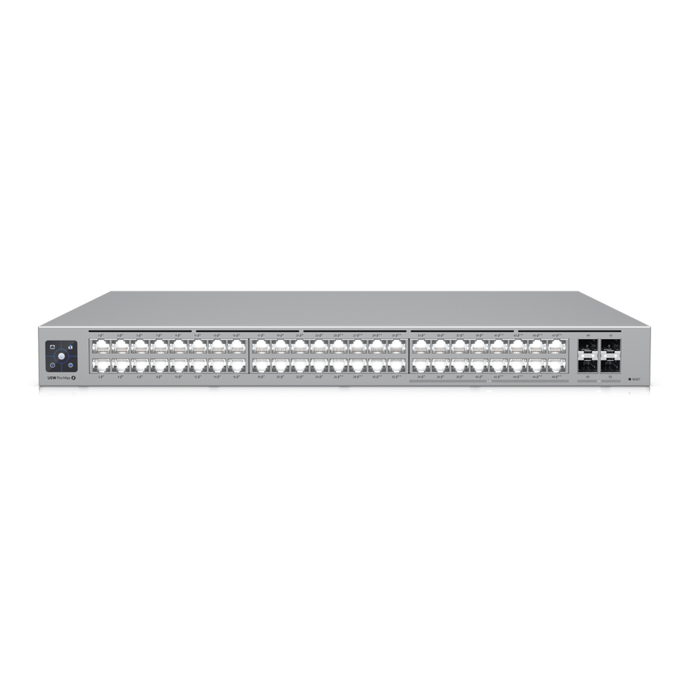 Switch administrable 48 puertos, PoE+, capa 3, 2 puertos SFP+, 720 W