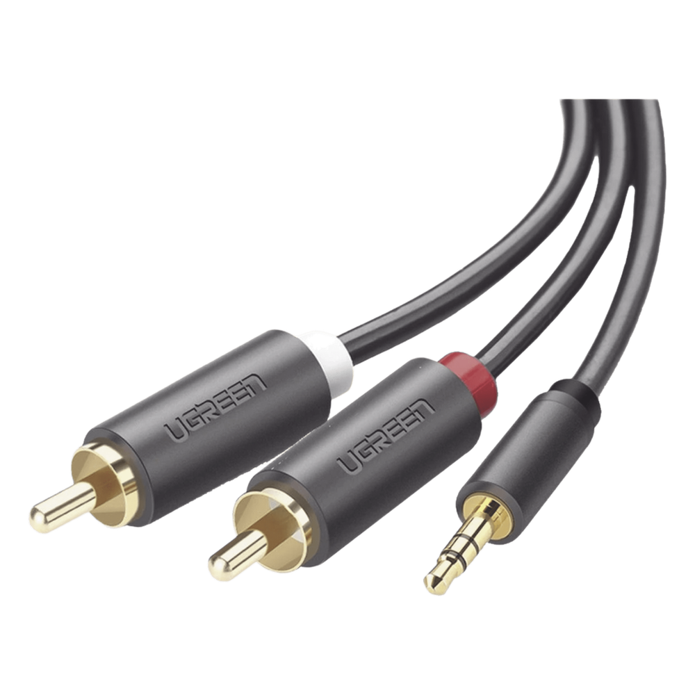 Cable Adaptador de 3.5mm Macho a 2 RCA Macho 5 m, gris