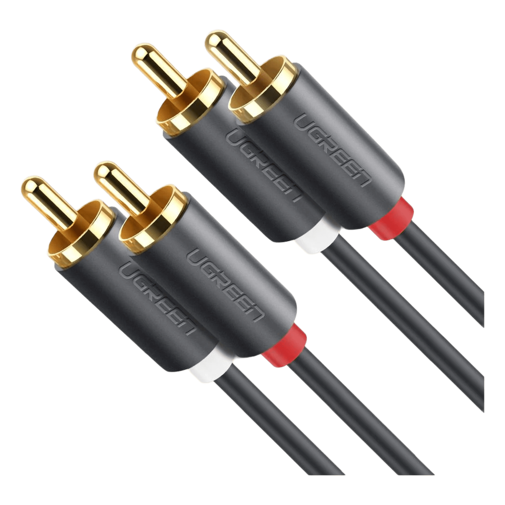 Cable de Audio 2 RCA Macho a 2 RCA Macho 5 m, negro