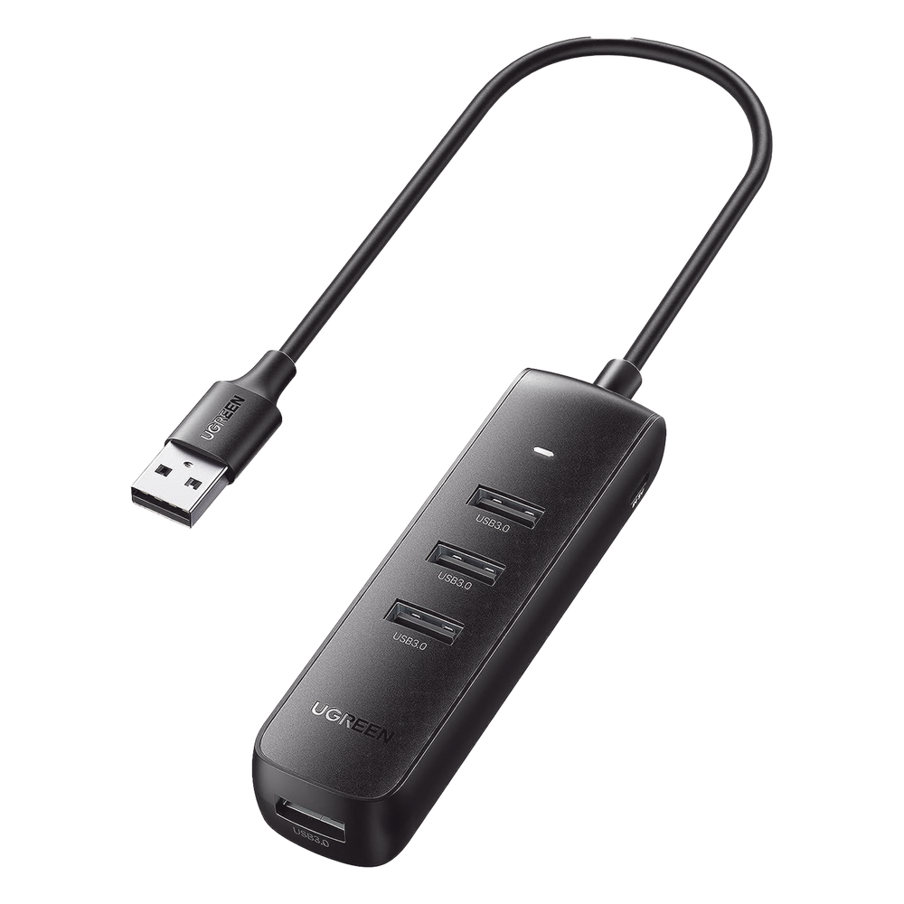HUB USB-A 3.0 4 en 1 4 puertos, negro