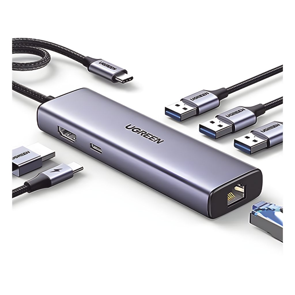 HUB USB-C (Docking Revodok) 6 en 1 3 puertos