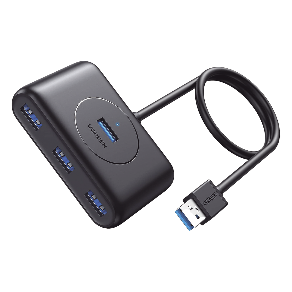 HUB USB-A 3.0 4 en 1 4 puertos, negro