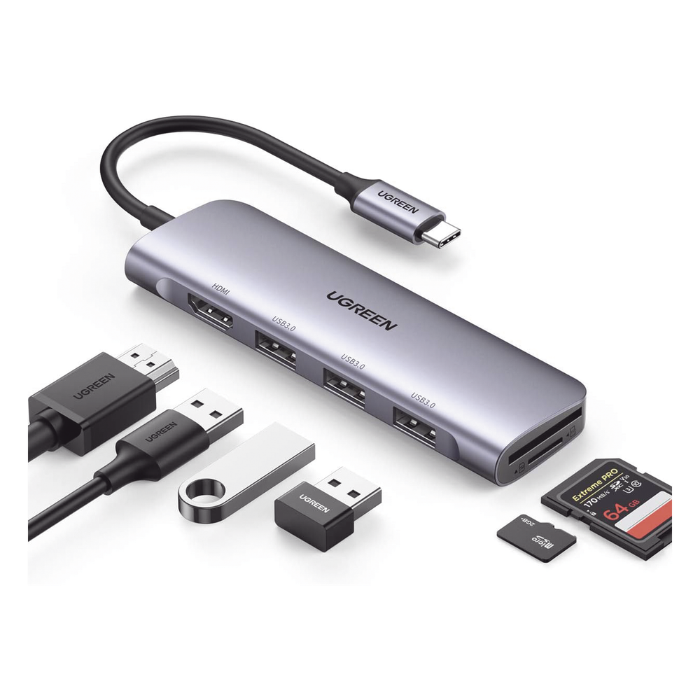 HUB USB-C (Docking Station) 6 en 1 3 puertos