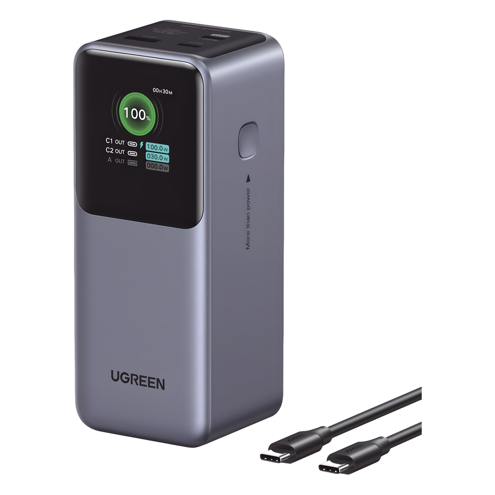 Power Bank de 20000mAh 3 Salidas, gris
