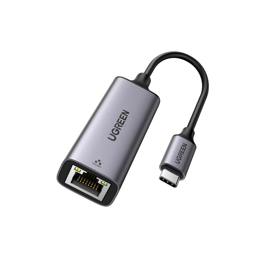 Adaptador de Red USB-C 3.1 (5 Gbps) a RJ45 | Thunderbolt 3 | Admite 10 / 100 / 1000 Mbps | Chip Inteligente | Amplia Compatibilidad | Caja de Aluminio | Longitud del cable 10 cm
