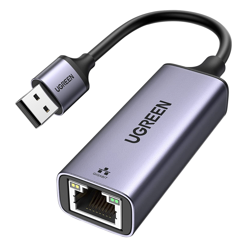 Adaptador de Red USB-A 3.0 a RJ45 / Admite 10 / 100 / 1000 Mbps / Caja de Aluminio / Longitud del cable 10 cm