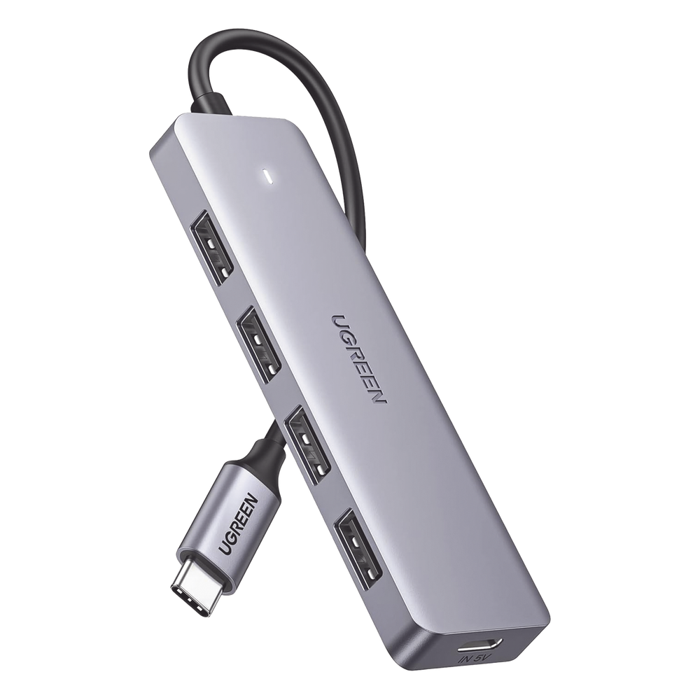 Hub USB-c 3.0 4 en 1 4 puertos, gris