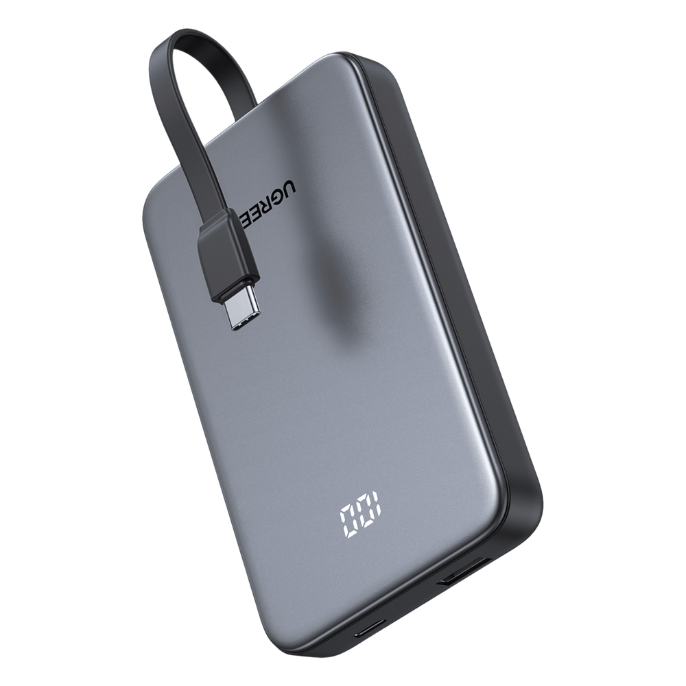 Power Bank 10000mAh con Cable Integrado 20W