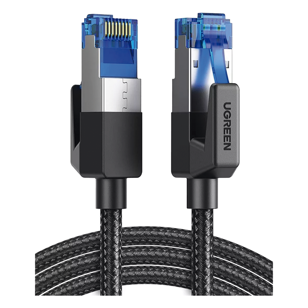 Cable Ethernet Cat8 CLASS F / FTP Redondo con Malla de Nylon 2 Metros (6.56 Pies)