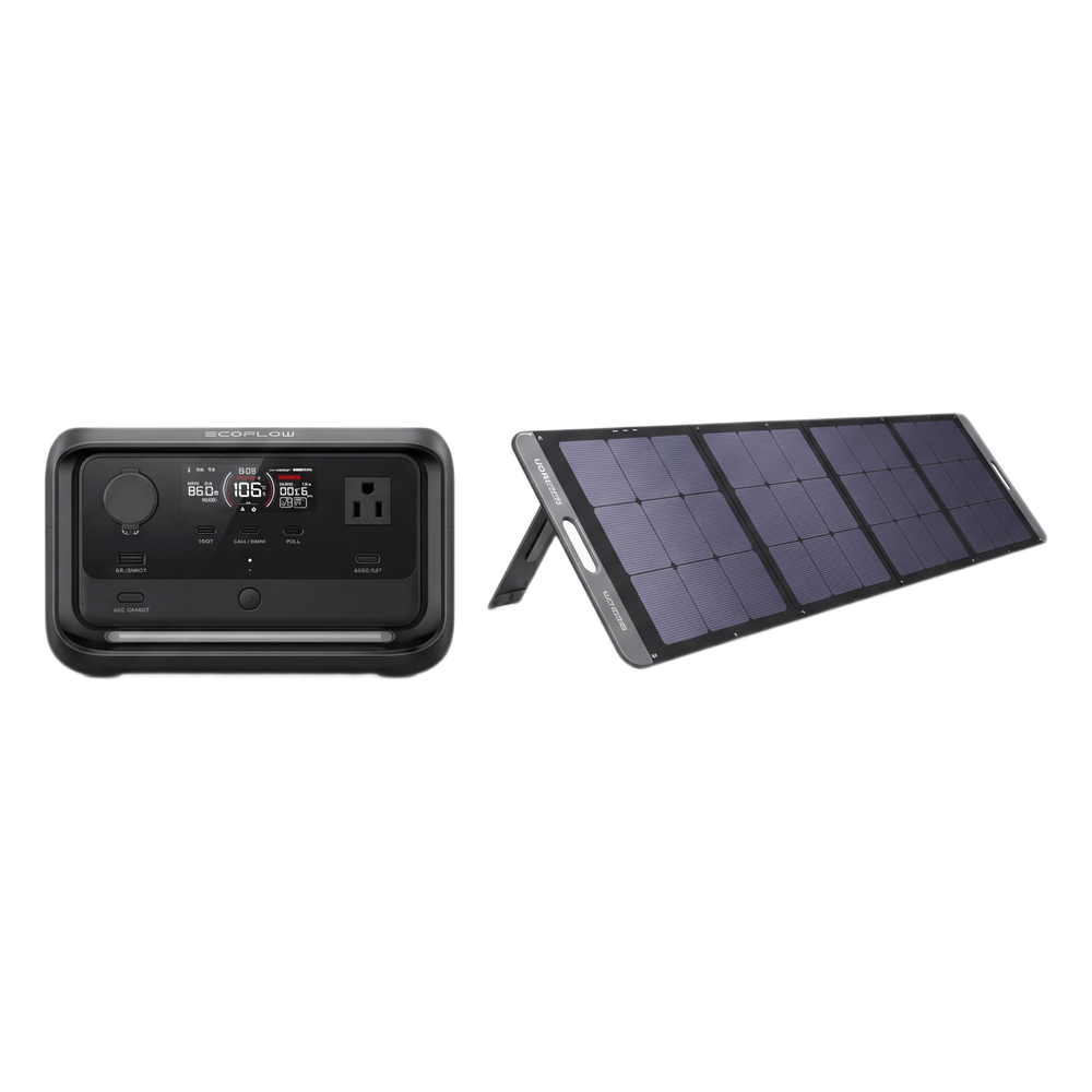 KIT DE PANEL SOLAR y ESTACIóN DE BATERíA PORTáTIL