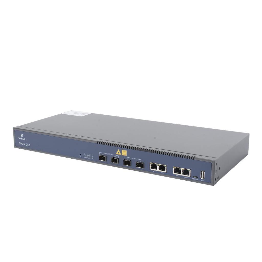OLT de 2 puertos GPON + 4 puertos Uplink (2 puertos Gigabit