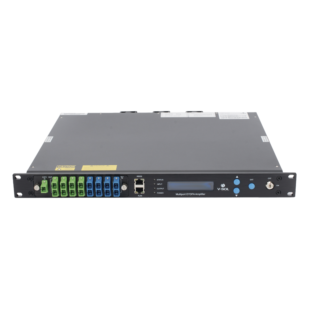 [V8816W-8P-22] Amplificador Óptico EYDFA de 8 puertos de 1550nm