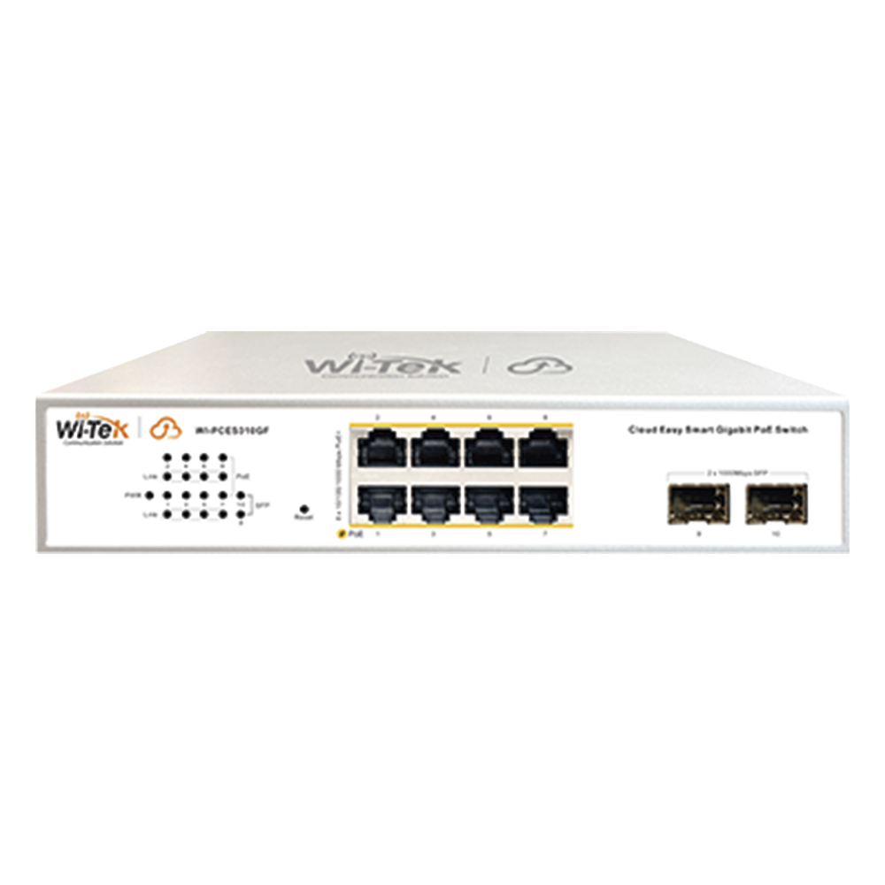 Switch administrable 8 puertos, PoE, Gigabit, 2 x SFP, 120 W