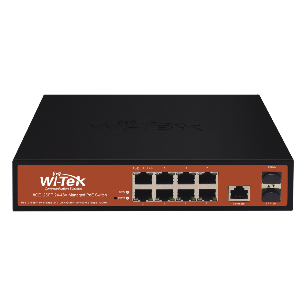 Switch administrable 8 puertos, PoE, Gigabit, 2 SFP, 150 W
