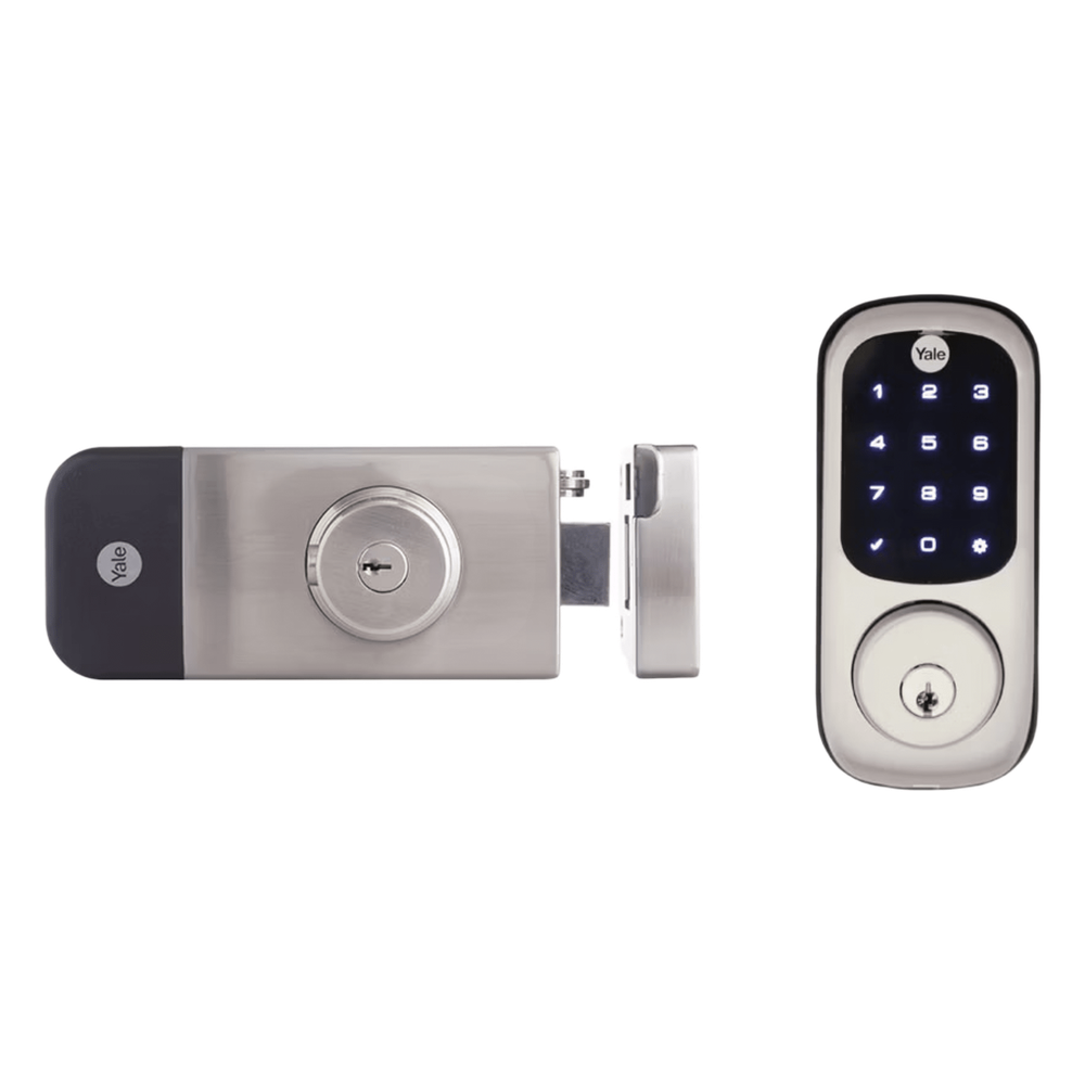 Cerradura Digital para Exteriores / Teclado Digital Táctil / Control Remoto App Yale / Compatible Zigbee-Z Wave Plus / Resistente Intemperie / Hasta 250 Usuarios / Baterías AA