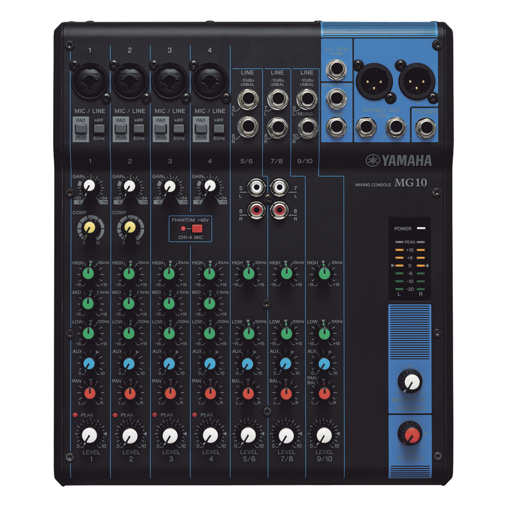Mezcladora de audio 10 canales