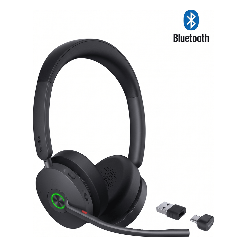 [BH74-UC-USB-C/A] Auriculares estéreo Yealink BH74 edición UC / Bluetooth 5.3 con adaptador USB C&A / Cancelación activa de ruido / 6 micrófonos