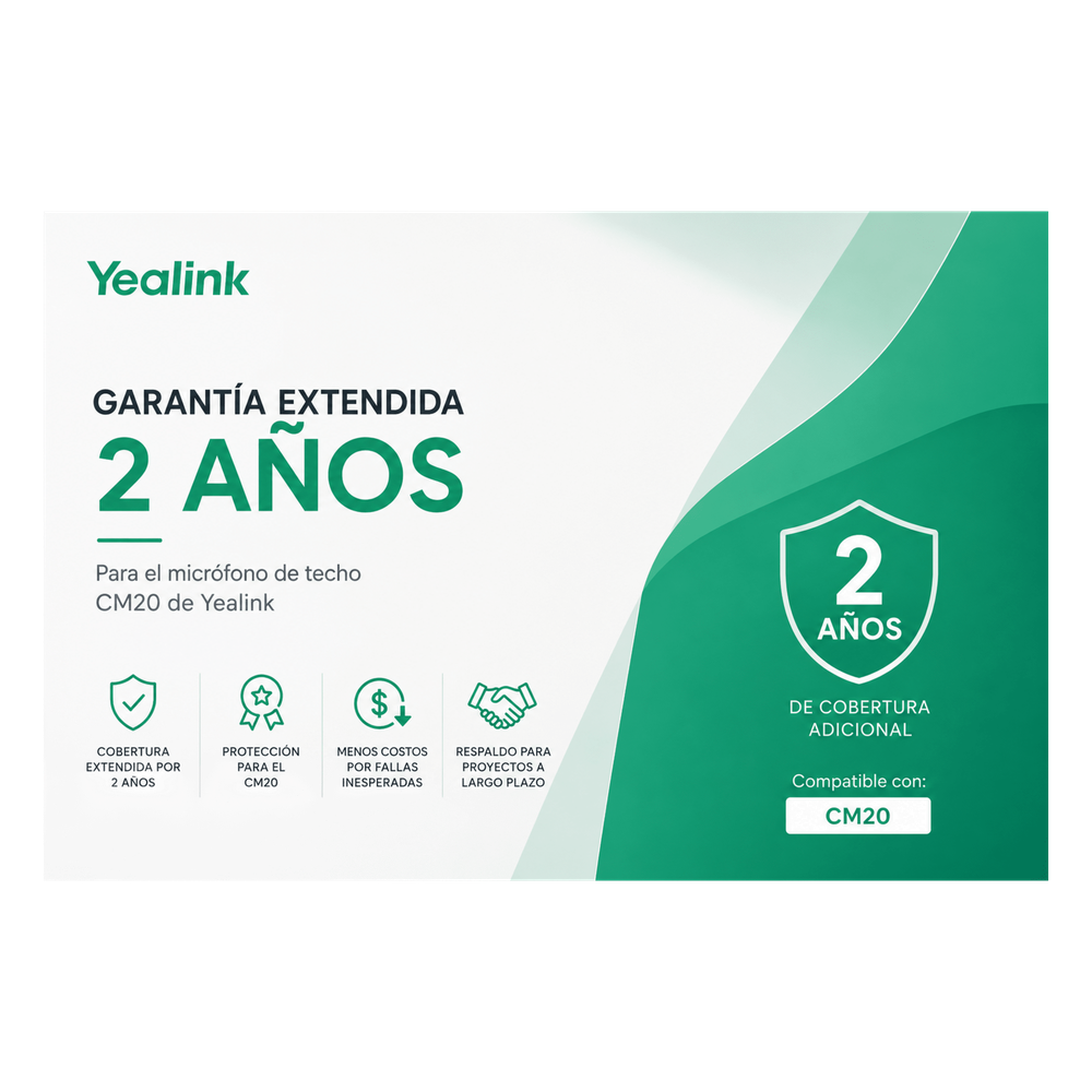 Garantía Extendida de 2 años para Micrófono de techo CM20