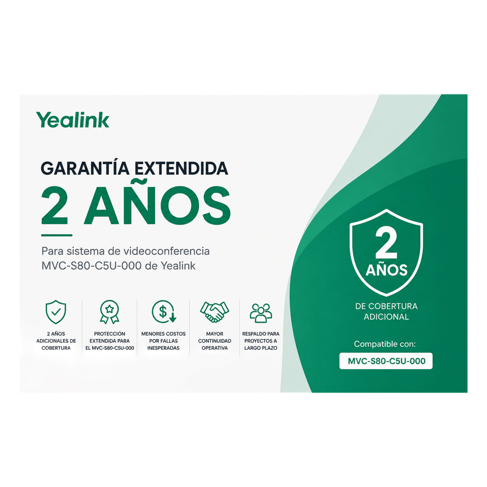 Garantía Extendida de 2 Años para Sistemas de Videoconferencia