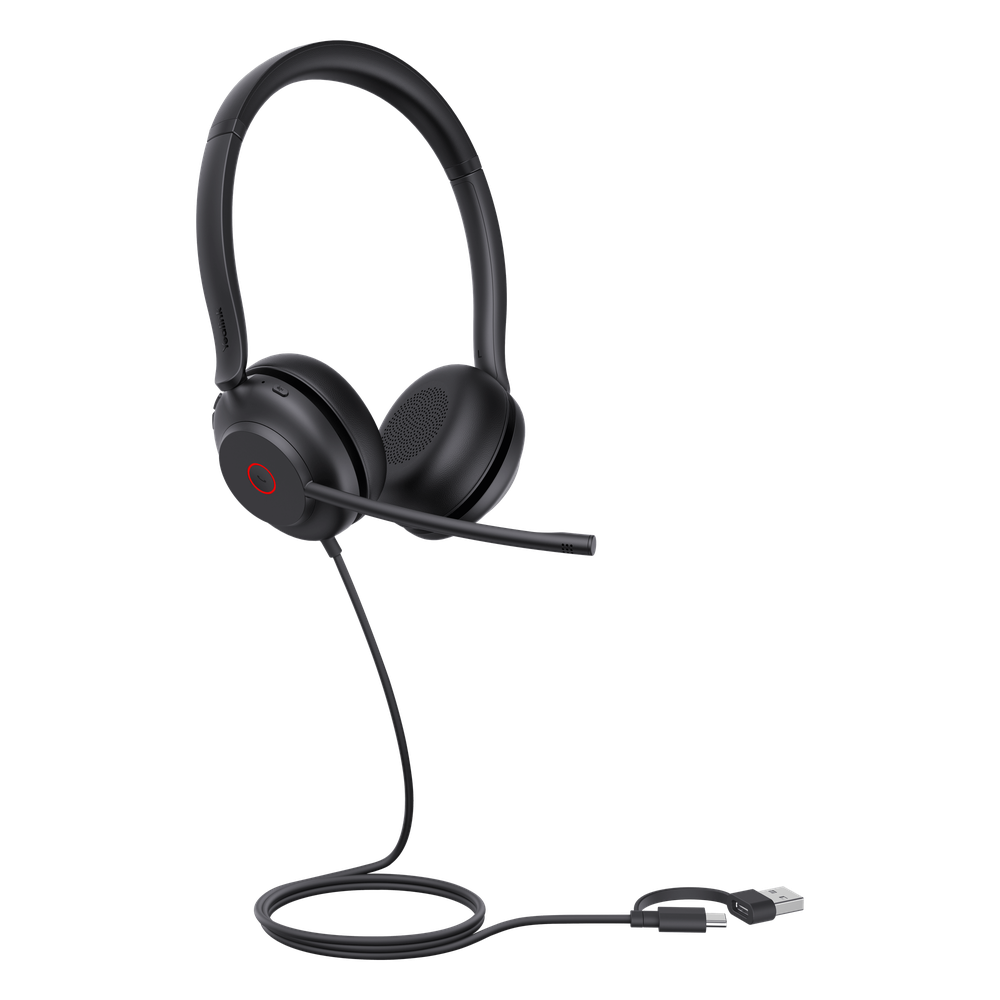 Auriculares Yealink UH35 Dual con cancelación de ruido para UC Cancelación de ruido USB-con A con indicador de ocupado