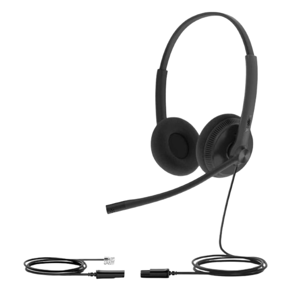 [YHS34-LITE-DUAL] Diadema Alámbrica YHS34 Dual de Yealink QD a RJ9 con Almohadillas de Esponja