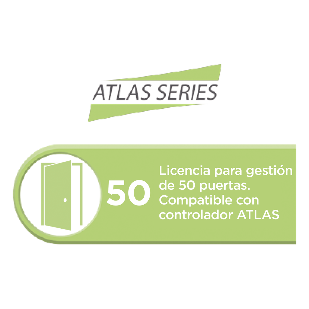 Licencia para 50 puertas compatible con controlador ATLAS