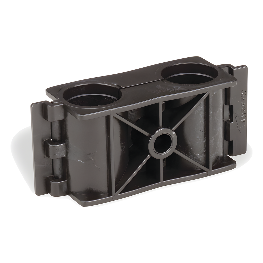 [L4CLICK] Sujetador de Doble Click para Cable Coaxial de 1 / 2 Pulgada - Paquete de 10 Piezas