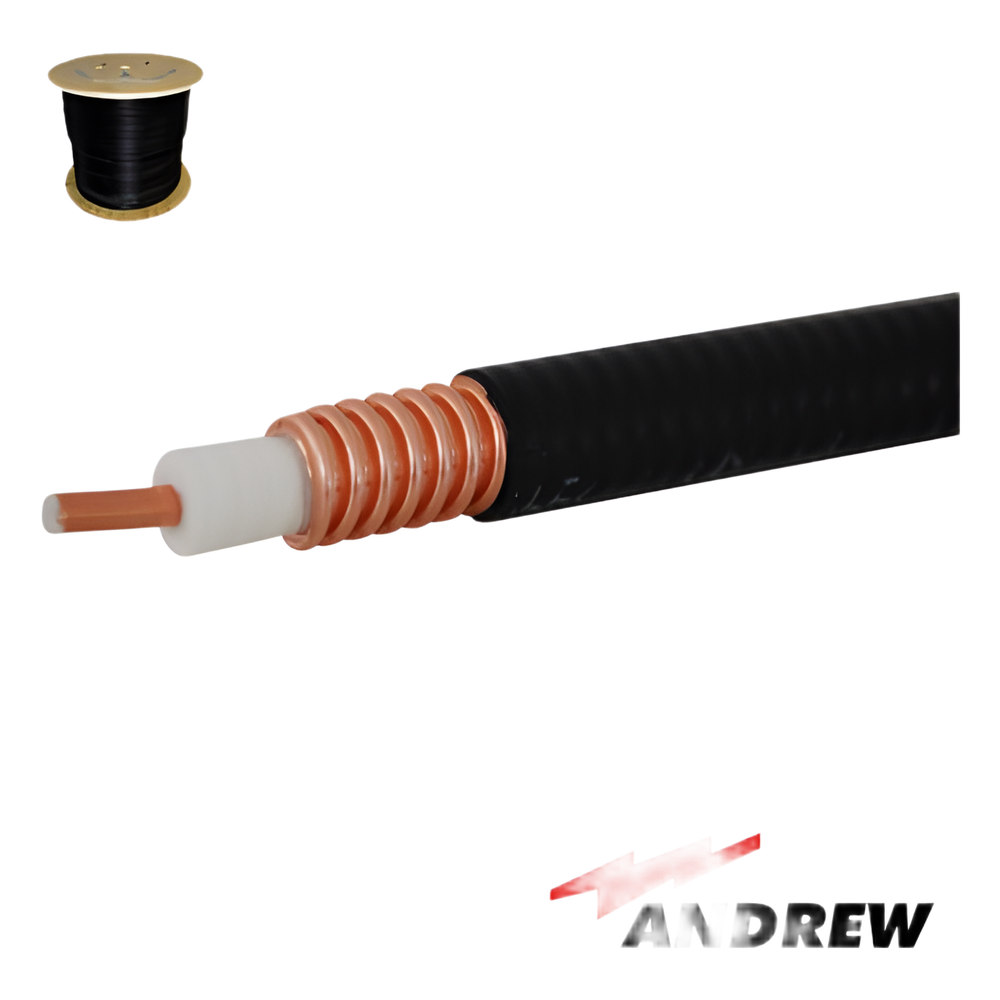 Cable Coaxial HELIAX de 1 / 2, Cobre Corrugado, Blindado, 50 Ohms, Carrete de 305 Metros (1000 Pies)