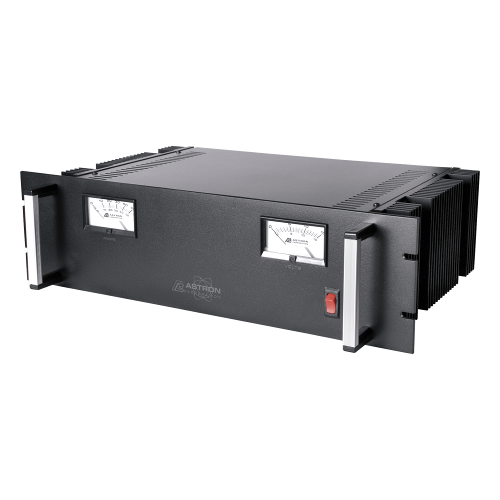 [RM-35MBB] Fuente de poder 13.8Vcc, 35A, lineal regulada con circuito cargador de baterías, para instalación en rack