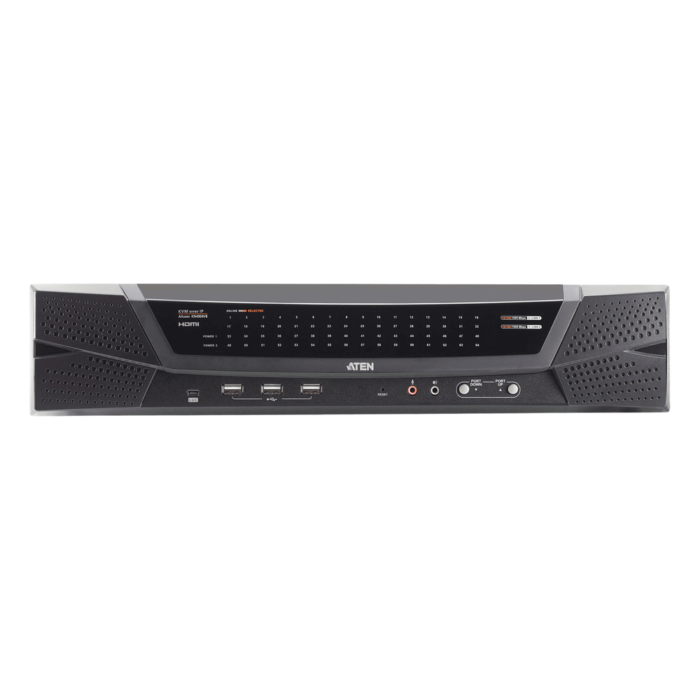 [KN4064VB] Switch KVM over IP Cat 5 | Hasta 64 Puertos | Resolucion Full HD 1920x1200 | Dual NIC Gigabit | Virtual Media USB 2.0 | FIPS 140-2 Level 1 | Cascada hasta 512 Equipos | Administracion Centralizada CC2000