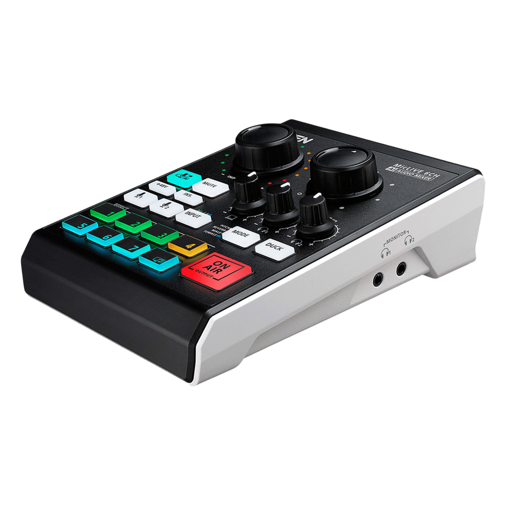 [UC8000] Mezclador de audio para pódcast con IA | MicLIVE™ de 6 canales