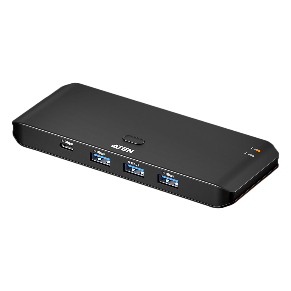 Sharing Switch USB 3.2 Gen 1 Essentials | 2 x 4 Puertos | 5 Gbps | InstaSync | Boton Integrado | Selector Remoto | Diseño Compacto