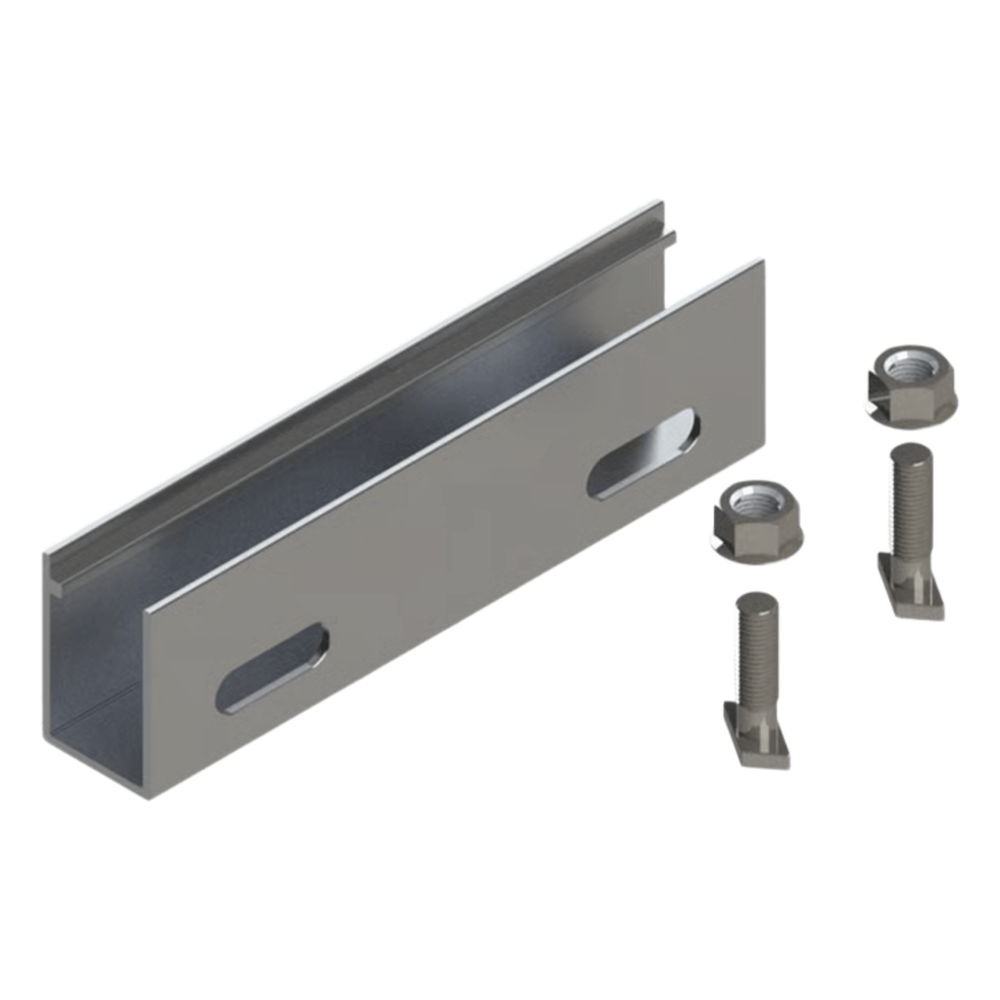 N Connector / Cople de Aluminio para N Rail 4.72 / Acero Inoxidable